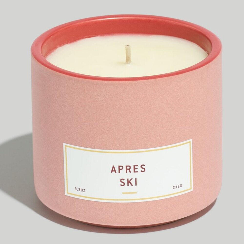 NWT Madewell Colorblock Ceramic Candle Forest